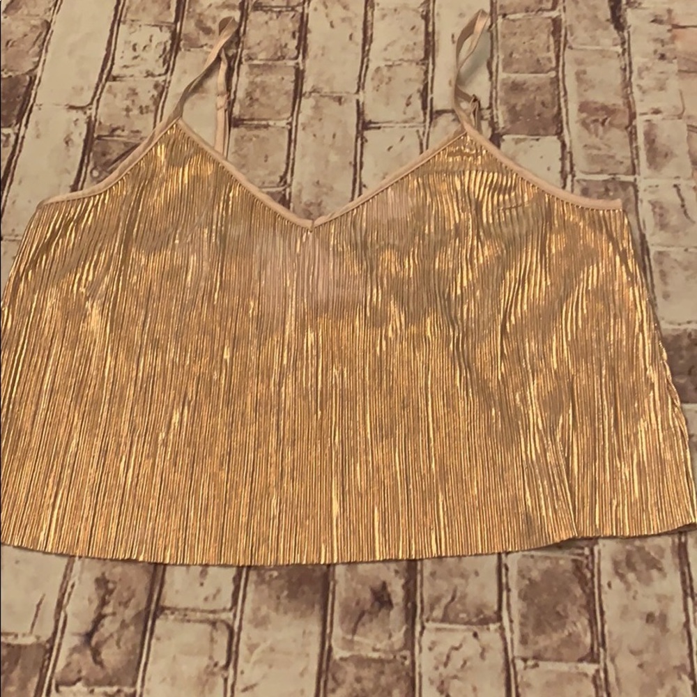 Victoria’s Secret rose gold metallic crop small